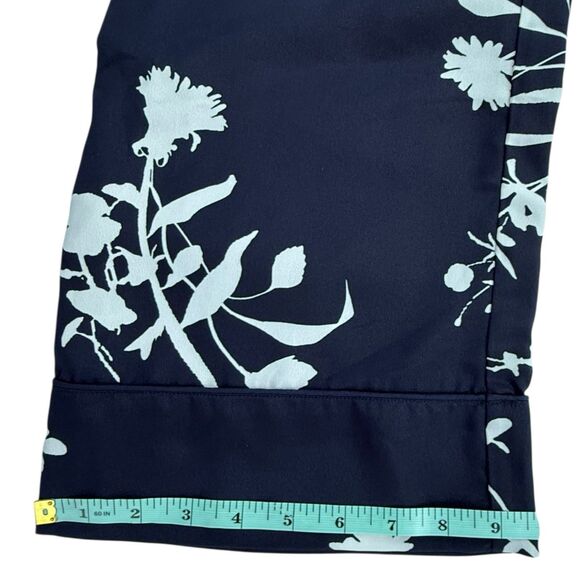 NEW JOIE Daltona Floral Print Wide Leg Pant Women Size Medium Navy Blue Palazzo - Picture 13 of 13